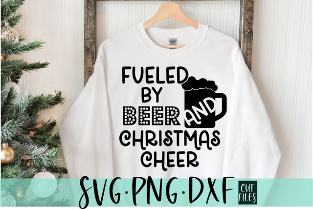Fueled By Beer and Christmas Cheer SVG | Christmas SVG SVG RedFoxDesignsUS 