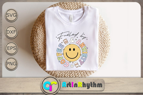 Fueled by coffee and anxiety Svg, Funny Svg, Retro Groovy Svg, Hippie Svg, Anxiety Svg SVG Artinrhythm shop 