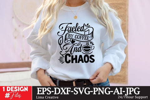 Fueled By Coffee And Chaos SVG Cute File SVG Insomnia Std 