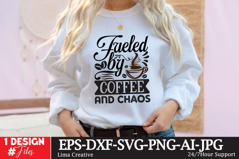 Fueled By Coffee And Chaos SVG Cute File SVG Insomnia Std 