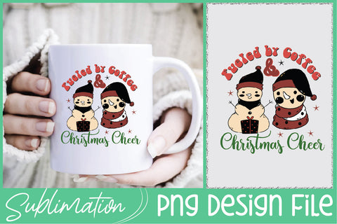 Fueled by Coffee and Christmas Cheer PNG Sublimation Sublimation Creativeart88 
