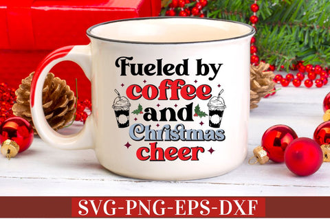 Fueled by coffee and christmas cheer SVG SVG DESIGNISTIC 