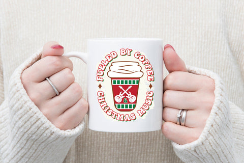 Fueled by Coffee & Christmas Music Sublimation Sublimation CraftLabSVG 