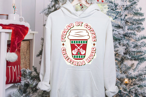 Fueled by Coffee & Christmas Music Sublimation Sublimation CraftLabSVG 
