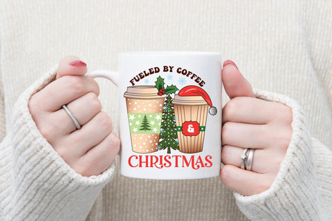 Fueled by Coffee & Christmas Sublimation Sublimation CraftLabSVG 