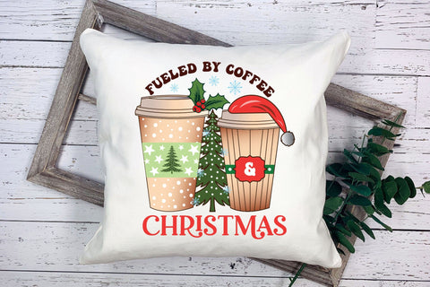 Fueled by Coffee & Christmas Sublimation Sublimation CraftLabSVG 