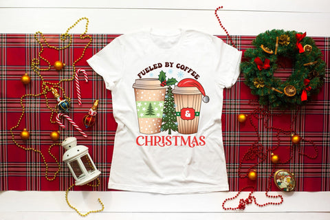 Fueled by Coffee & Christmas Sublimation Sublimation CraftLabSVG 