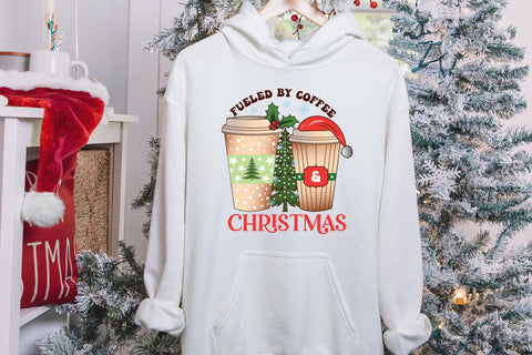 Fueled by Coffee & Christmas Sublimation Sublimation CraftLabSVG 