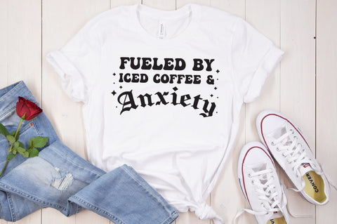 Fueled by Iced Coffee and Anxiety SVG SVG Ikonart Design Shop 