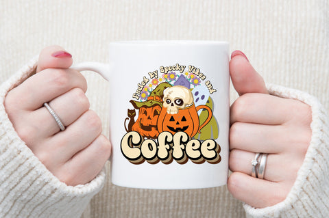 Fueled by Spooky Vibes and Coffee Sublimation SVG designartist 