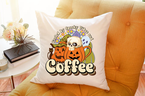 Fueled by Spooky Vibes and Coffee Sublimation SVG designartist 