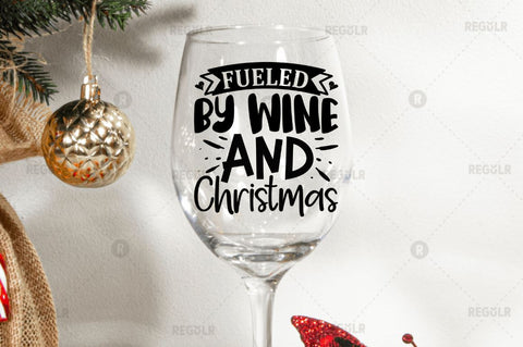 Fueled by wine and Christmas SVG SVG Regulrcrative 