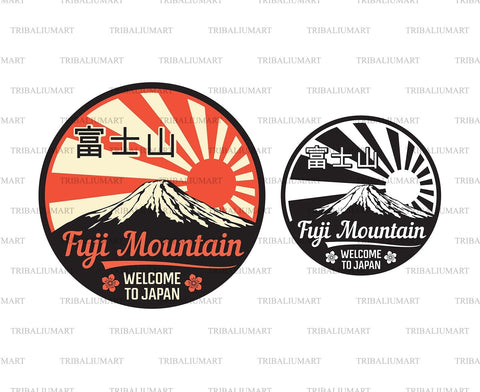 Fuji mountain. Welcome to Japan. SVG TribaliumArtSF 