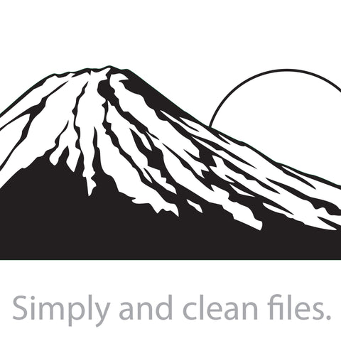 Fuji Mountain with Sun SVG TribaliumArtSF 