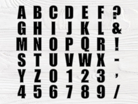 Full alphabet SVG, Letters Svg, Numbers Svg SVG TonisArtStudio 