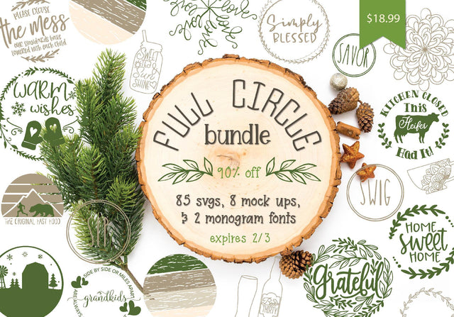 Full Circle Bundle Bundle So Fontsy Design Shop 