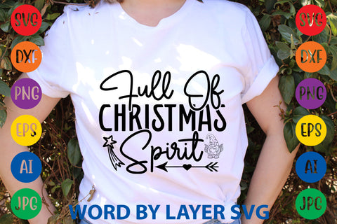 Full Of Christmas Spirit, Gnome SVG Design SVG Rafiqul20606 