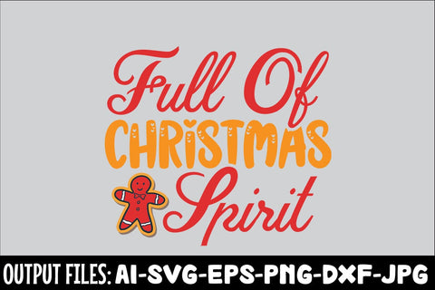 Full Of Christmas Spirit svg design SVG Rafiqul20606 