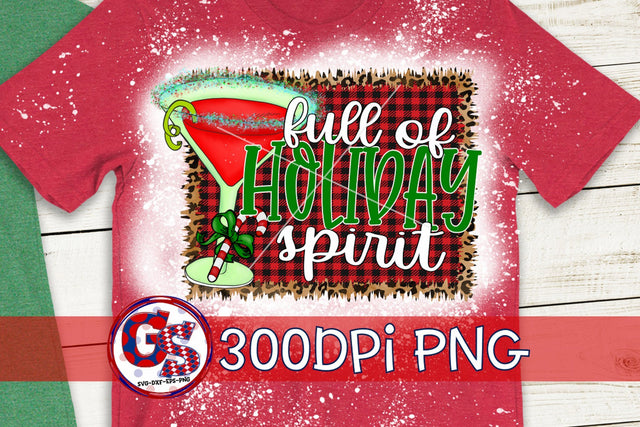 Full of Holiday Spirit PNG for Sublimation-Christmas PNG Sublimation Greedy Stitches 