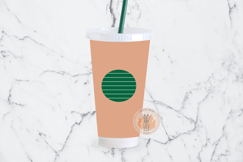 Full Wrap Design Template for Venti Cold Cup 24 OZ SVG SVG OrangeBrushStudio 