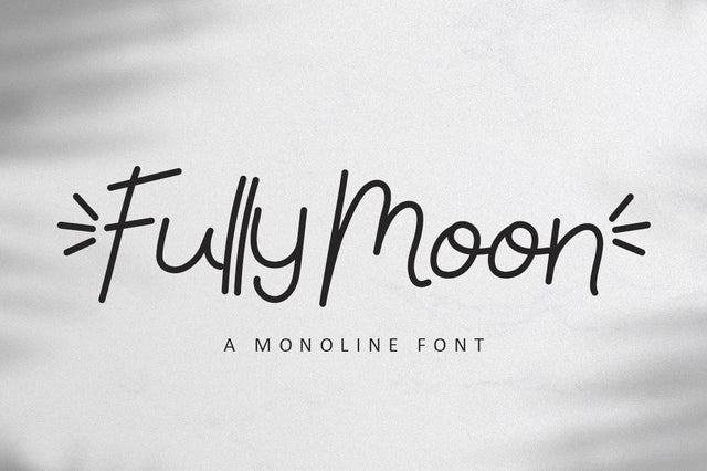 Fully Moon - Monoline Font Font Illushvara Design 
