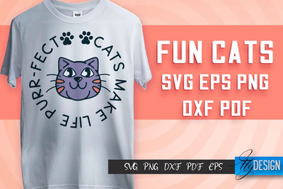 Fun Cat SVG Design | Fun Cats SVG Quotes | Funny Cat SVG Quotes SVG Fly Design 