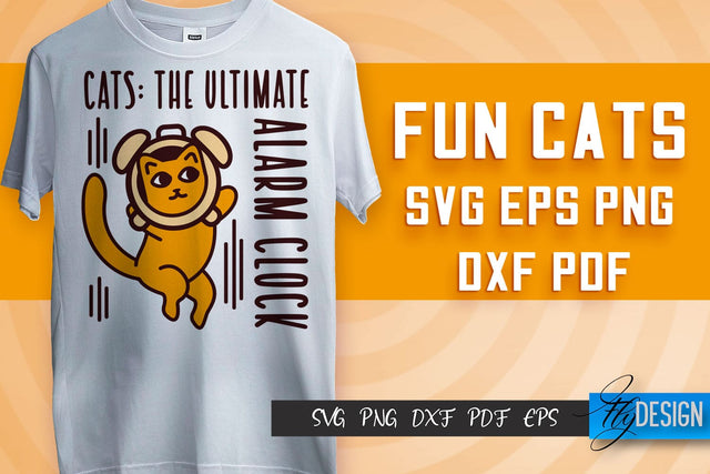 Fun Cat SVG Design | Fun Cats SVG Quotes | Funny Cat SVG Quotes SVG Fly Design 