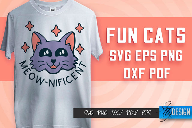 Fun Cat SVG Design | Fun Cats SVG Quotes | Funny Cat SVG Quotes SVG Fly Design 
