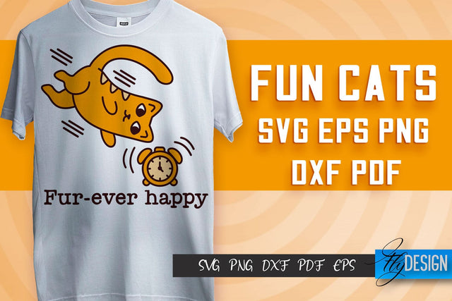 Fun Cat SVG Design | Fun Cats SVG Quotes | Funny Cat SVG Quotes SVG Fly Design 