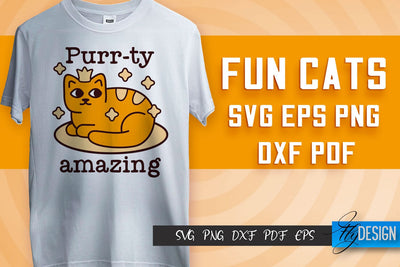 Fun Cat SVG Design | Fun Cats SVG Quotes | Funny Cat SVG Quotes SVG Fly Design 