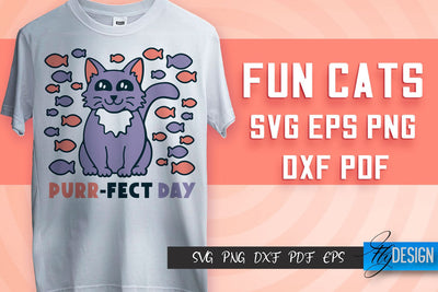 Fun Cat SVG Design | Fun Cats SVG Quotes | Funny Cat SVG Quotes SVG Fly Design 