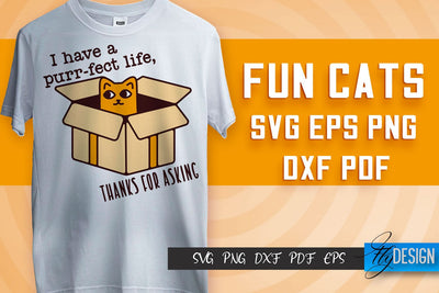Fun Cat SVG Design | Fun Cats SVG Quotes | Funny Cat SVG Quotes SVG Fly Design 