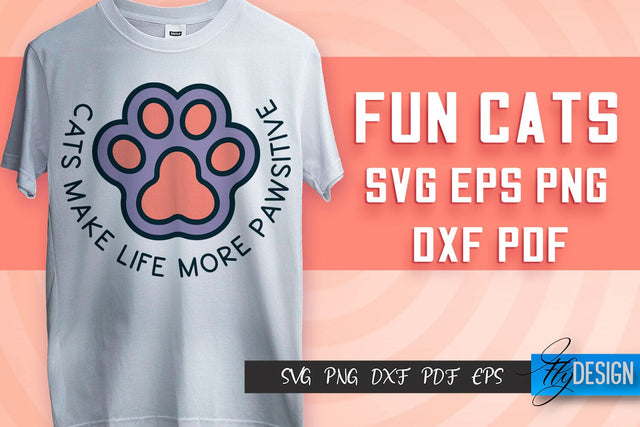 Fun Cat SVG Design | Fun Cats SVG Quotes | Funny Cat SVG Quotes SVG Fly Design 