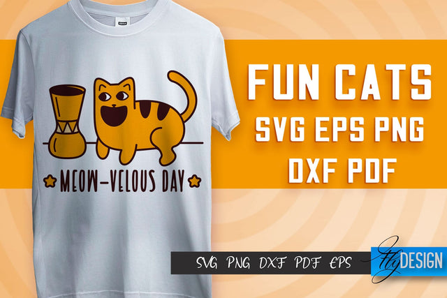 Fun Cat SVG Design | Fun Cats SVG Quotes | Funny Cat SVG Quotes SVG Fly Design 