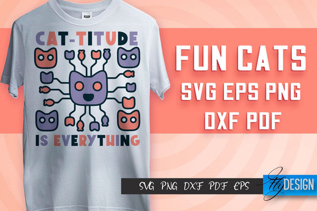 Fun Cat SVG Design | Fun Cats SVG Quotes | Funny Cat SVG Quotes SVG Fly Design 