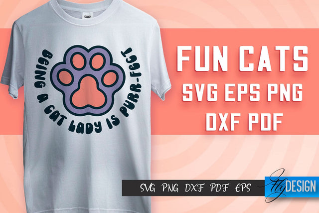 Fun Cat SVG Design | Fun Cats SVG Quotes | Funny Cat SVG Quotes SVG Fly Design 