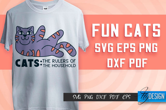 Fun Cat SVG Design | Fun Cats SVG Quotes | Funny Cat SVG Quotes SVG Fly Design 