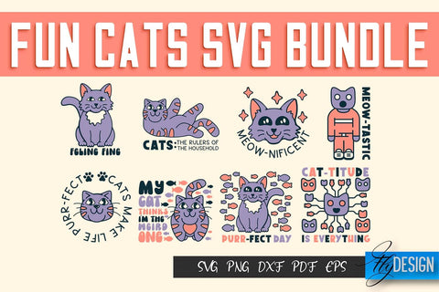 Fun Cat SVG Design | Fun Cats SVG Quotes | Funny Cat SVG Quotes v.2 SVG Fly Design 