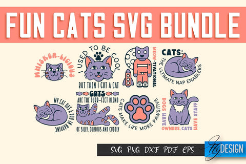 Fun Cat SVG Design | Fun Cats SVG Quotes | Funny Cat SVG Quotes v.2 SVG Fly Design 