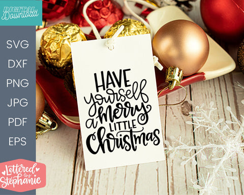 Fun Christmas svg bundle, handlettered christmas SVG Lettered by Stephanie 