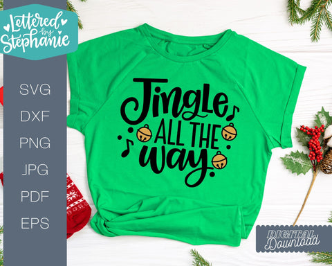Fun Christmas svg bundle, handlettered christmas SVG Lettered by Stephanie 