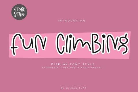 Fun Climbing Font Wildan Type 