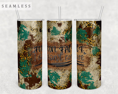 Fun Fact I Don't Care Tumbler Wrap, 20 Oz Skinny Tumbler Sublimation Design, Seamless Sarcastic Quote Tumbler PNG Sublimation HappyDesignStudio 