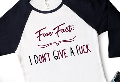 Fun Fact: I Don't Give a Fuck SVG Design SVG Crafting After Dark 