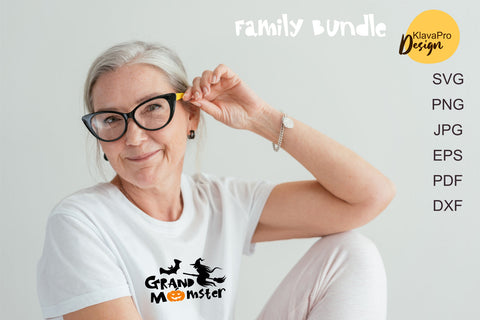 Fun family bundle of Halloween designs, Momster, Dadcula, Little monster Svg, Happy Halloween Cute Svg SVG Klava P 
