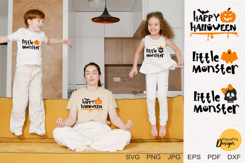Fun family bundle of Halloween designs, Momster, Dadcula, Little monster Svg, Happy Halloween Cute Svg SVG Klava P 