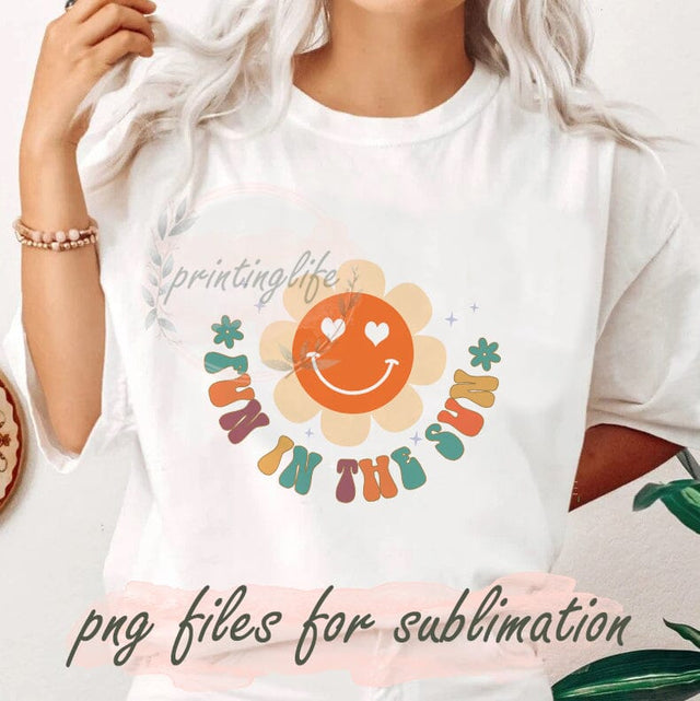 Fun In The Sun Png, Summer Vibes Png, Summer Png Design, Hello Summer Png, Sunshine Png, Retro Summer Png, Groovy Vacation, Sublimate Designs Download Sublimation PrintingLife 