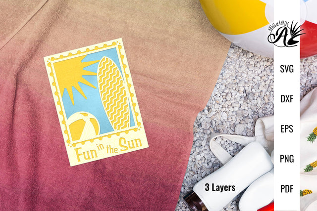 Fun in the Sun Summer Celebration Greeting Card SVG Angel on Empire 