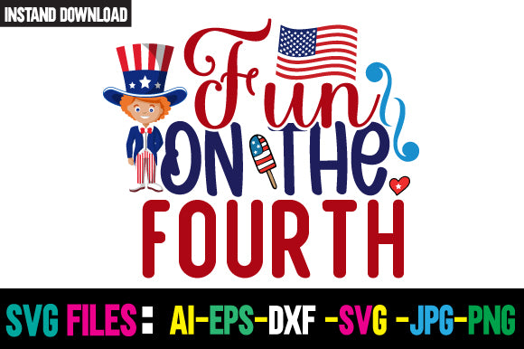 Fun On The Fourth SVG Cut File SVG Newmockups 