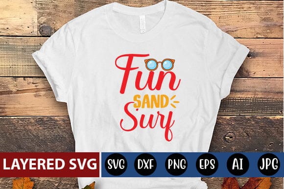 fun sand surf Svg SVG Blessedprint 